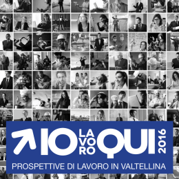 opuscolo IO LAVORO QUI - Societ&agrave; di Sviluppo Locale spa