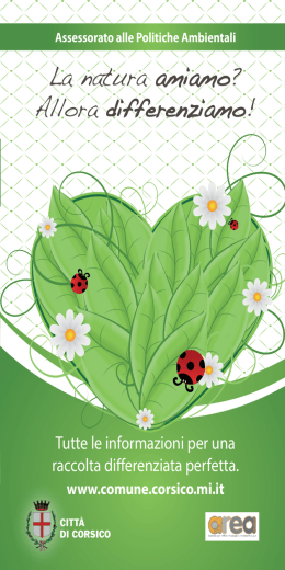 La natura amiamo? Allora differenziamo!