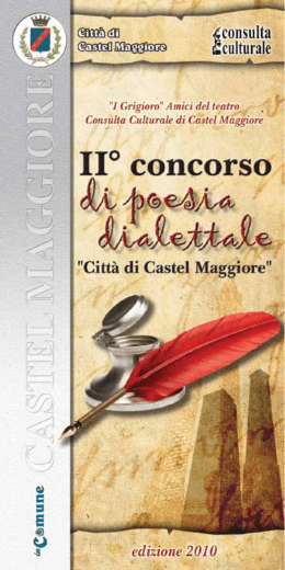 opuscolo con le poesie - Comune di Castel Maggiore