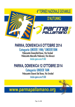 indirizzo - Parma Pallamano 1970