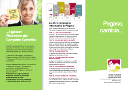 Brochure cambio gestore Comparto Garantito