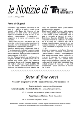 Maggio 2012 - Terza Università