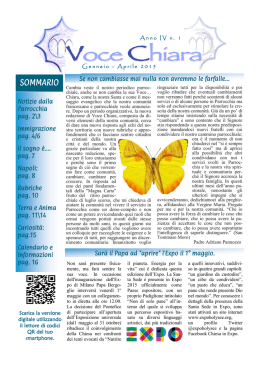 Voce chiara 2015 - Parrocchia di Santa Chiara