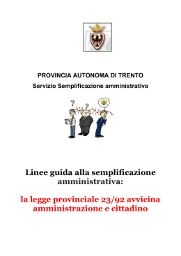 OPUSCOLO Linee guida alla semplificazione amministrativa