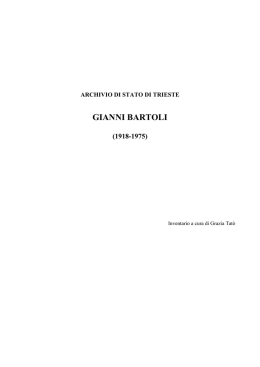 Inventario parziale - Archivio di Stato di Trieste
