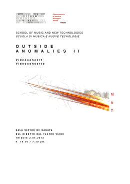 Opuscolo solo concerto progressivo