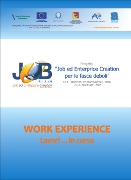 OPUSCOLO WORK EXPERIENCE - L`albero della Conoscenza Onlus