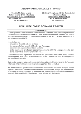 Opuscolo - Azienda Sanitaria Locale TO1