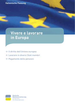 Vivere e lavorare in Europa - Deutsche Rentenversicherung