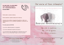 Scarica l`Opuscolo - Centro di Aiuto Psicologico