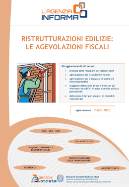 Guida "Ristrutturazioni edilizie: le agevolazioni fiscali"