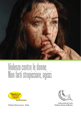 Scarica l`opuscolo sulla violenza contro le donne, per conoscere