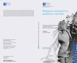 Restauro: sinergie tra pubblico e privato