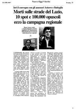 Morti sulle strade del Lazio