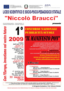 Opuscolo Concorso Il Manifesto PON 2009 nuovo