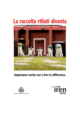 Opuscolo per la raccolta differenziata domiciliare