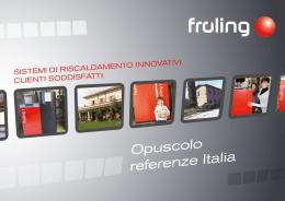 Scarica la brochure delle referenze Froling