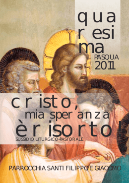 opuscolo quaresima 2011 nuovo - Parrocchia Santi Filippo e Giacomo