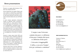 Opuscolo informativo - Fondazione il Gabbiano