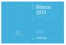 Opuscolo Bilancio 2013 e Nota Integrativa WEB