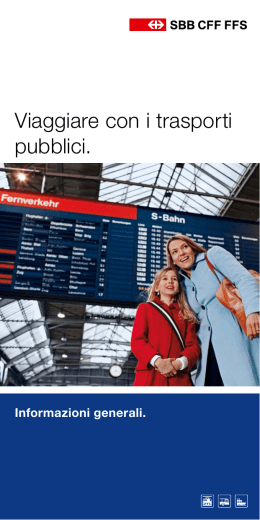 Viaggiare con i trasporti pubblici.