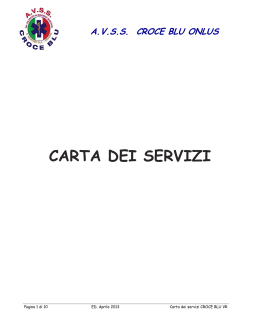 Carta dei servizi - Croce Blu Verona