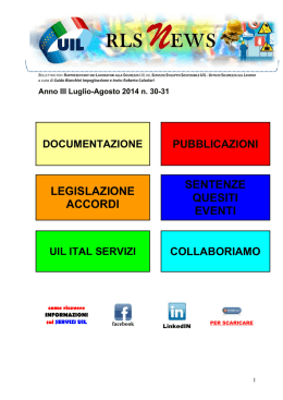 Newsletter n. 30/31 luglio