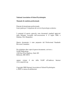 Manuale di Condotta Professionale NASP