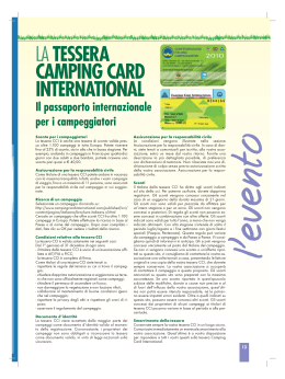 Che cosa offre la tessera Camping Card International