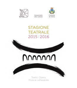 Programma stagione teatrale 2015/2016