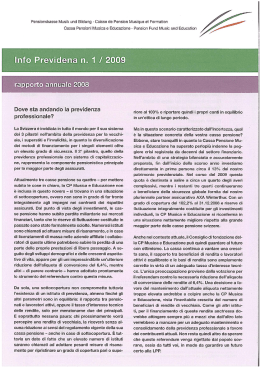 Dove sta andando la previdenza professionale?
