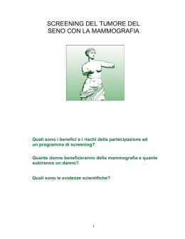 screening del tumore del seno con la mammografia