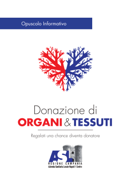 Opuscolo ASL Campania su Donazione Organi e Tessuti