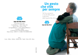 Scarica l`Opuscolo Lasciti - Lasciti Testamentari