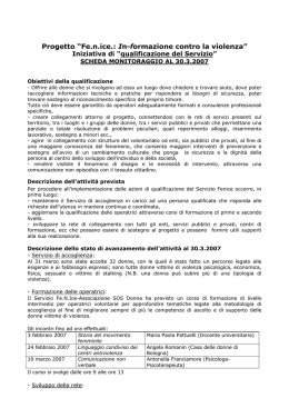 schede dettagliate - Pari opportunit&agrave;