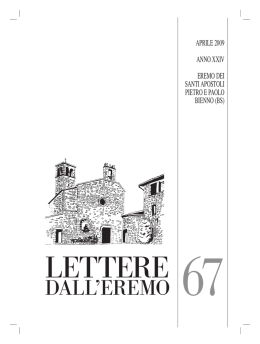 n&deg; 67 anno XXIV - Eremo dei Santi Pietro e Paolo