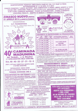 volantino - Podismo Lombardo