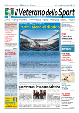 Il Veterano dello Sport n. 2/2014 - Unione Nazionale Veterani dello