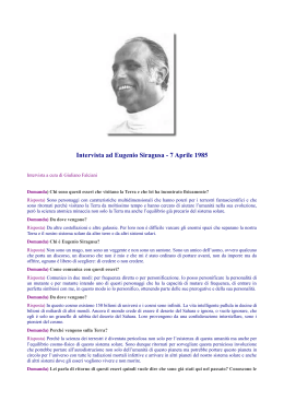 Intervista a Eugenio Siragusa