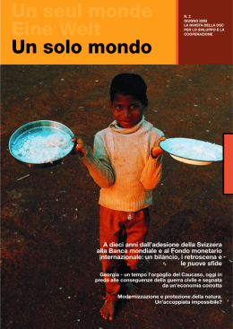 Un seul monde Eine Welt Un solo mondo