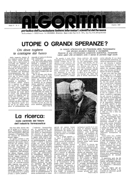 utopie c) grandi speranze?