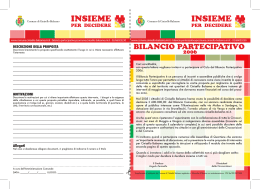 bilancio partecipativo - Comune di Cinisello Balsamo