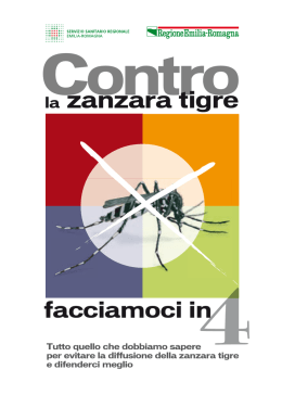 Opuscolo informativo della Regione sulla Zanzara Tigre