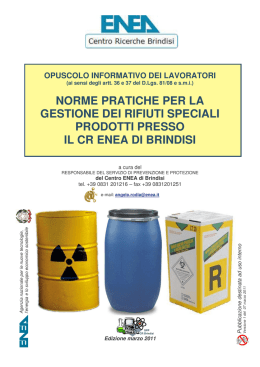 Opuscolo informativo norme pratiche per la gestione dei rifiuti