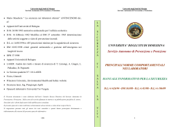 Sicurezza opuscolo lab - dipartimento di fisica della materia e