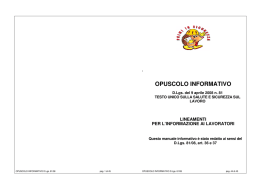 Dispensa informativa per docenti e non docenti OPUSCOLO