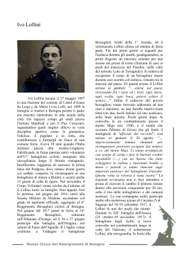 Biografia di Ivo Lollini - Storia e Memoria di Bologna