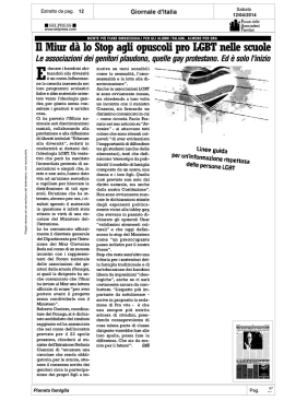 Il Miur blocca gli opuscoli - Forum delle Associazioni Familiari