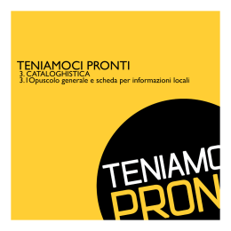 TENIAMOCI PRONTI