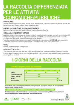 la raccolta differenziata per le attivita